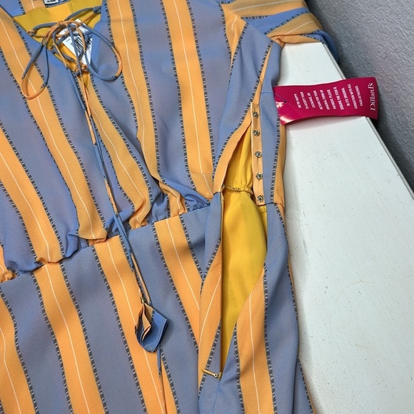 NWT Sachin & Babi x Dillard's Deanna Stripe Cuff Sleeve Mini Dress Size 10 - Picture 8 of 16